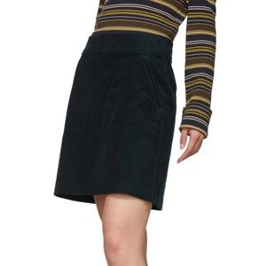 APC Shanya corduroy skirt in evergreen (vert sapin)